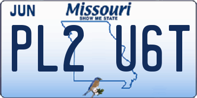MO license plate PL2U6T