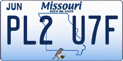 MO license plate PL2U7F