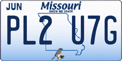 MO license plate PL2U7G