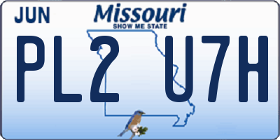 MO license plate PL2U7H