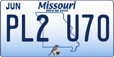 MO license plate PL2U7O