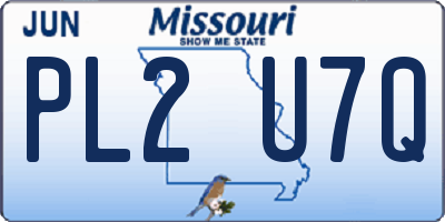 MO license plate PL2U7Q