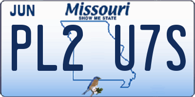 MO license plate PL2U7S
