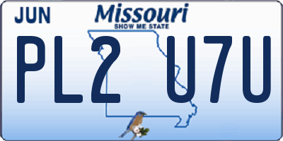 MO license plate PL2U7U