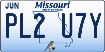 MO license plate PL2U7Y