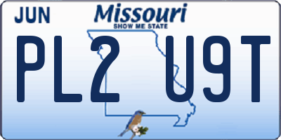 MO license plate PL2U9T