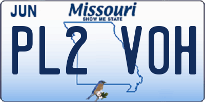 MO license plate PL2V0H