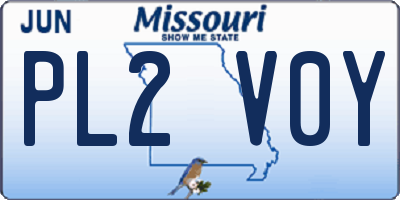 MO license plate PL2V0Y