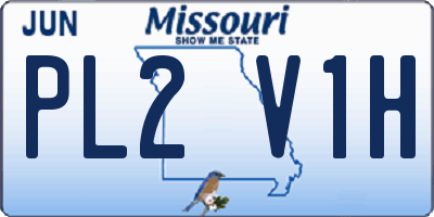 MO license plate PL2V1H