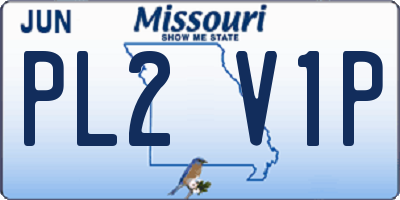 MO license plate PL2V1P