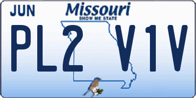 MO license plate PL2V1V