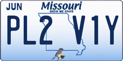 MO license plate PL2V1Y