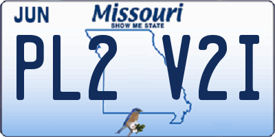 MO license plate PL2V2I