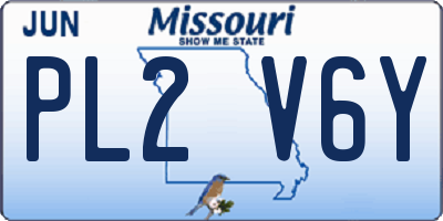 MO license plate PL2V6Y