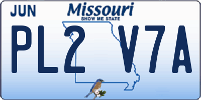 MO license plate PL2V7A
