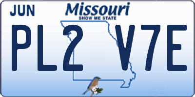 MO license plate PL2V7E