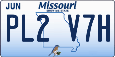 MO license plate PL2V7H