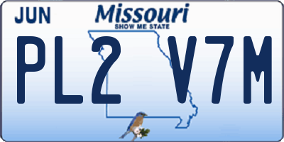 MO license plate PL2V7M