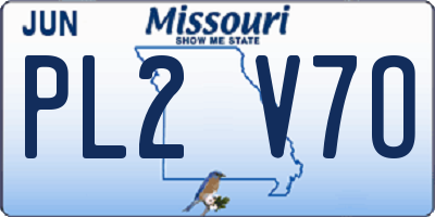 MO license plate PL2V7O
