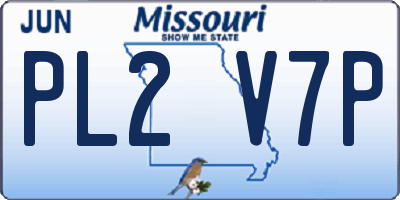 MO license plate PL2V7P
