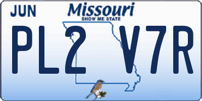 MO license plate PL2V7R