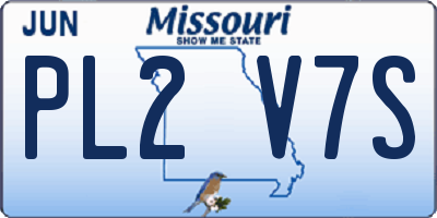MO license plate PL2V7S