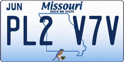 MO license plate PL2V7V
