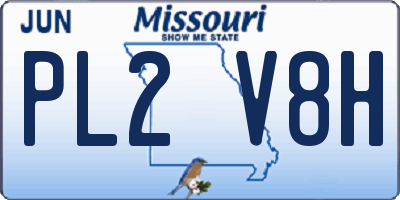 MO license plate PL2V8H