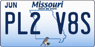 MO license plate PL2V8S
