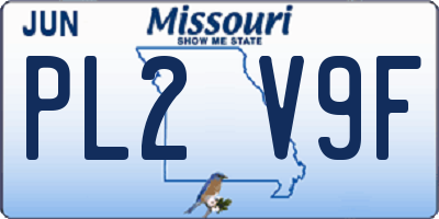 MO license plate PL2V9F