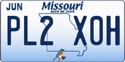 MO license plate PL2X0H