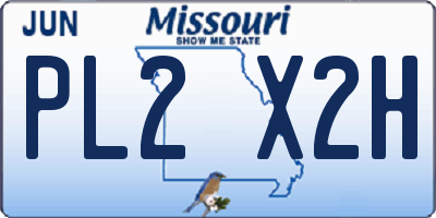 MO license plate PL2X2H