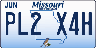 MO license plate PL2X4H