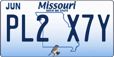 MO license plate PL2X7Y