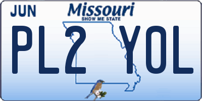 MO license plate PL2Y0L