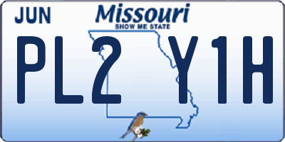 MO license plate PL2Y1H
