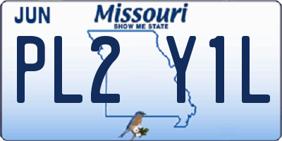 MO license plate PL2Y1L