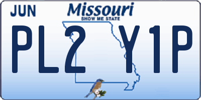 MO license plate PL2Y1P