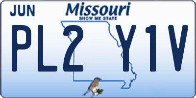 MO license plate PL2Y1V