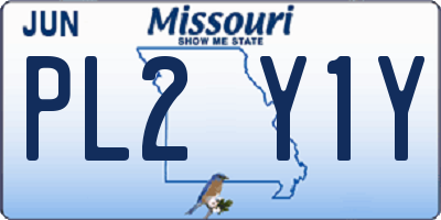 MO license plate PL2Y1Y