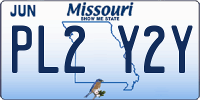 MO license plate PL2Y2Y