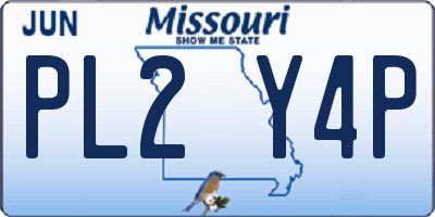 MO license plate PL2Y4P