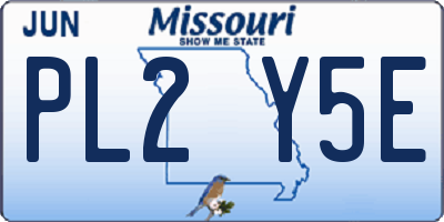 MO license plate PL2Y5E
