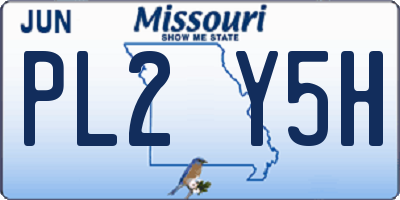 MO license plate PL2Y5H