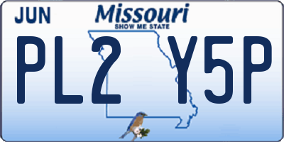 MO license plate PL2Y5P