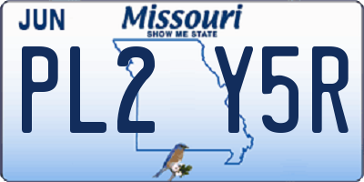 MO license plate PL2Y5R