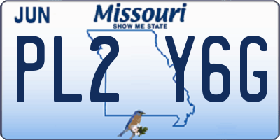 MO license plate PL2Y6G