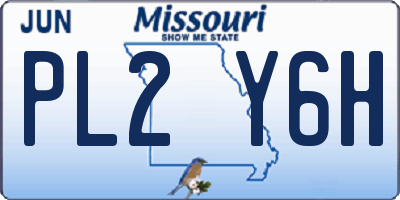 MO license plate PL2Y6H
