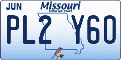 MO license plate PL2Y6O