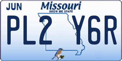 MO license plate PL2Y6R